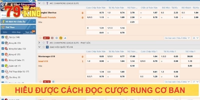 Hiểu được cách đọc cược rung cơ bản